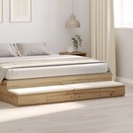 Tiroirs de lit vidaXL en chêne artisan - 180x36 5x16 5 cm en bois d'ingénierie
