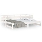 vidaXL Lit coulissant sans matelas blanc 2x(90x190) cm