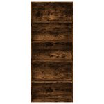vidaXL Bibliothèque chêne fumé 80x30x189 cm bois d'ingénierie