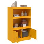 vidaXL Buffet jaune moutarde 67x39x107 cm acier