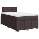 vidaXL Sommier à lattes de lit avec matelas Marron foncé 120x200 cm
