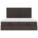 VidaXL Cadre de lit ottoman avec matelas marron foncé 180x200 cm tissu