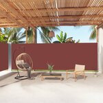 vidaXL Auvent latéral rétractable Marron 200x1000 cm