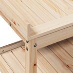 vidaXL Table de rempotage et étagères 82 5x45x86 5 cm bois massif pin