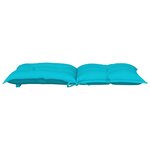 vidaXL Coussins de chaise de jardin à dossier bas lot de 4 turquoise