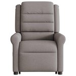 vidaXL Fauteuil inclinable de massage électrique Taupe Tissu