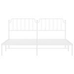 vidaXL Cadre de lit métal sans matelas et tête de lit blanc 193x203 cm