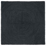 vidaXL Tapis de surface Carré Gris foncé 120 x 120 cm Jute