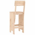 vidaXL Tabourets de bar 2 Pièces 40x48 5x115 5 cm bois massif de pin