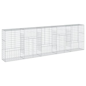 vidaXL Panier gabion avec couvercle 500x50x150 cm fer galvanisé