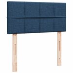 vidaXL Sommier à lattes de lit avec matelas Bleu 100x200 cm Tissu