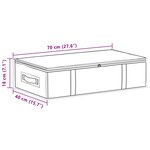 vidaXL Boîte de rangement avec fenêtre transparente Crème