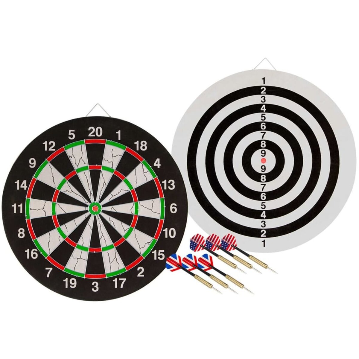 Abbey darts cible avec double face incluant 2 fléchettes 52az-uni