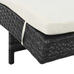 vidaXL Chaises longues lot de 2 avec roues et coussins Résine tressée