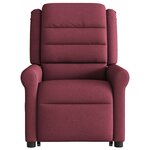 vidaXL Fauteuil inclinable de massage électrique Rouge bordeaux Tissu