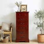 vidaXL Commode Marron 45 x 35 x 100 5 cm Bois de Mahogany Massif