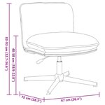 vidaXL Chaise pivotante de bureau crème bouclé comme de la laine tissu