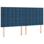 vidaXL Sommier à lattes de lit et matelas Bleu foncé 160x200cm Velours