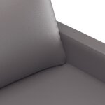 vidaXL Ensemble de canapés 4 Pièces avec coussins Gris Similicuir