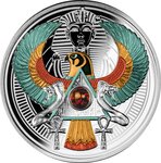 Pièce de monnaie en Argent 1 Dollar g 17.50 Millésime 2024 FALCON OF TUTANKHAMUN