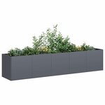 vidaXL Jardinière anthracite 200x40x40 cm acier laminé à froid