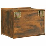 vidaXL Table de chevet Chêne fumé 40x30x30 cm Bois d'ingénierie