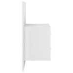 vidaXL Tables de chevet murales 2 Pièces Blanc
