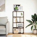 vidaXL Bibliothèque chêne fumé 60x20x120 5 cm bois d'ingénierie
