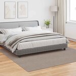 vidaXL Tapis de surface Carré LUGO Taupe 240 x 240 cm Polyester