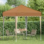 vidaXL Tente de fête pop-up 195 x 195 x 245 cm Beige Tissu Oxford