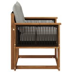 vidaXL Sofa de milieu extérieur Bois d'Acacia Massif Naturel