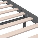 vidaXL Cadre de lit Gris Bois massif 200x200 cm