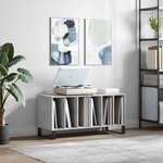vidaXL Armoire à disques gris béton 100x38x48 cm bois d'ingénierie