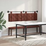 vidaXL Tête de lit suspendue Brun Brillant PU antique