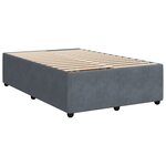 vidaXL Sommier à lattes de lit et matelas Gris foncé 120x200cm Velours