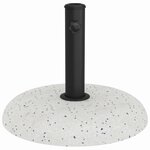 vidaXL Base de parasol pour poteaux de 37/42/52/58 mm en béton blanc  20 kg.