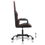 vidaXL Chaise de jeu de massage rouge et noir similicuir