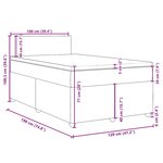 vidaXL Sommier à lattes de lit et matelas gris clair 120x190 cm tissu