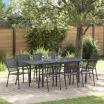 vidaXL Ensemble de salle à manger pour jardin 9 Pièces Acier
