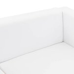 vidaXL Canapé à 2 places cuir artificiel blanc