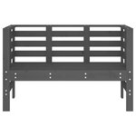 vidaXL Banc de jardin gris 111 5x53x71 cm bois massif de pin
