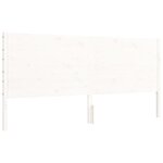 vidaXL Cadre de lit sans matelas blanc 200x200 cm bois massif de pin