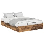 vidaXL Cadre de lit ottoman Bois ancien 193 x 120 x 25 cm