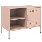 vidaXL Meubles TV 2 Pièces rose 68x39x50 5 cm acier