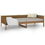 vidaXL Lit de jour marron miel bois de pin massif 80x200 cm