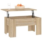 vidaXL Table basse chêne sonoma 79x49x41 cm bois d'ingénierie