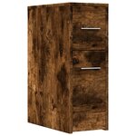 vidaXL Armoire de salle de bain étroite avec roulettes chêne fumé