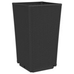 vidaXL Jardinières 2 Pièces noir 32 5x32 5x57 cm polypropylène
