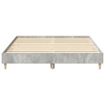 vidaXL Cadre de lit sans matelas gris béton 150x200 cm bois ingénierie