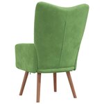 vidaXL Chaise de relaxation Vert clair Velours